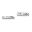 Sterling Silver Rhodium-plated Polished CZ Pair of Cuff Earrings - Birthstone Company