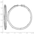 Sterling Silver Rhod-plated CZ In/Out Round Hinged Hoop Earrings - Birthstone Company