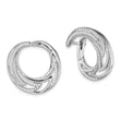 Sterling Silver Rhodium-plated CZ Hinged Hoop Earrings - Birthstone Company