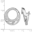 Sterling Silver Rhodium-plated CZ Hinged Hoop Earrings - Birthstone Company