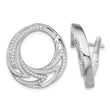 Sterling Silver Rhodium-plated CZ Hinged Hoop Earrings - Birthstone Company