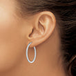 Sterling Silver Rhodium-plated CZ In/Out Hoops - Birthstone Company