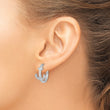 Sterling Silver Rhodium-plated CZ Anchor Hinged Earrings - Birthstone Company