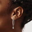 Sterling Silver Polished CZ Star Threader Earrings - Birthstone Company