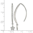Sterling Silver Polished CZ Star Threader Earrings - Birthstone Company