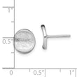 Sterling Silver Rhodium-plated Scratch Finish Post Earrings
