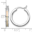 Sterling Silver Rhodium-plated Created Opal Inlay Round Hoop Earrings - Birthstone Company