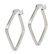 Sterling Silver Polished Square Hoop Earrings