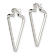 Sterling Silver Polished Triangle Hoop Earrings