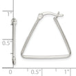 Sterling Silver Polished Triangle Hoop Earrings