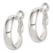 Sterling Silver Polished 6mm Omega Back Hoop Earrings