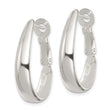 Sterling Silver Polished Omega Back Hoop Earrings