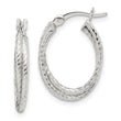 Sterling Silver Twisted and Textured Hoop Earrings