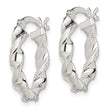 Sterling Silver Twisted and Textured Hoop Earrings