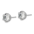 Sterling Silver Rhodium-plated CZ Stud Earrings