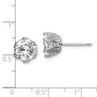 Sterling Silver Rhodium-plated CZ Stud Earrings