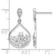 Sterling Silver Rhodium Plated CZ Dangle Earrings - Birthstone Company