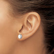 Sterling Silver Rhodium-plated 6mm Oval Created Opal Post Earrings - Birthstone Company