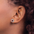 Sterling Silver Rhod-plat Garnet Earrings 10 in - Birthstone Company