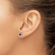 Sterling Silver Rhod-plat Rhodolite Garnet Earrings 10 in - Birthstone Company