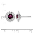 Sterling Silver Rhod-plat Rhodolite Garnet Earrings 10 in - Birthstone Company