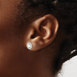 Sterling Silver Rhod-plat Milky Opal Earrings 10 in - Birthstone Company