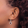 Sterling Silver Rhodium-plated Fancy Garnet Earrings - Birthstone Company