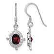 Sterling Silver Rhodium-plated Fancy Garnet Earrings - Birthstone Company