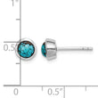 Sterling Silver Round Turquoise Post Earrings 7 in - Birthstone Company