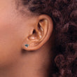 Sterling Silver Rhodium-plated Antiqued Bee Post Earrings