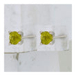 Sterling Silver Rhodium-plated Round 5mm Peridot Post Earrings - Birthstone Company