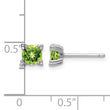 Sterling Silver Rhodium-plated Round 5mm Peridot Post Earrings - Birthstone Company