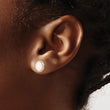 Sterling Silver Rose-Tone Created Opal & CZ Round Halo Post Earrings - Birthstone Company