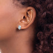 Sterling Silver Rh-plated Sky Blue Topaz Oval Post Earrings - Birthstone Company