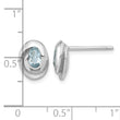 Sterling Silver Rh-plated Sky Blue Topaz Oval Post Earrings - Birthstone Company