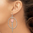 Sterling Silver Polished Dyed Agate Fancy Dangle Earrings - Birthstone Company