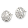 Sterling Silver CZ Third Eye Chakra Filigree Post Earrings