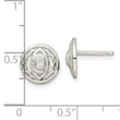 Sterling Silver CZ Third Eye Chakra Filigree Post Earrings