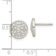 Sterling Silver CZ Crown Chakra Post Earrings