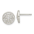 Sterling Silver CZ Crown Chakra Post Earrings
