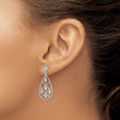 Sterling Silver Rhodium-plated Baguette CZ Teardrop Post Earrings - Birthstone Company
