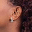 Sterling Silver Rh-plated Polished CZ Post Earrings - Birthstone Company