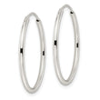 Sterling Silver Polished Endless Hoop Earrings
