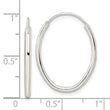 Sterling Silver Polished Endless Oval Hoop Earrings