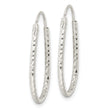 Sterling Silver Polished D/C Endless Hoop Earrings