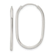 Sterling Silver Polished Endless Oblong Hoop Earrings
