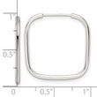 Sterling Silver Polished 1.5mm Square Endless Tube Hoop Earrings