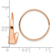 Sterling Silver Rose-tone Polished Flat Bar Hoop Threader Earrings