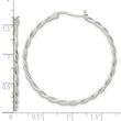 Sterling Silver Satin Twisted Hoop Earrings