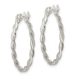 Sterling Silver Polished Twisted Hoop Earrings